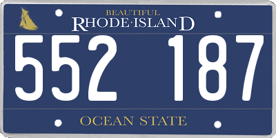 RI license plate 552187
