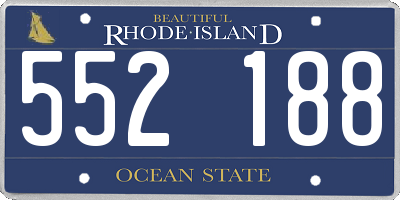 RI license plate 552188