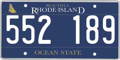 RI license plate 552189