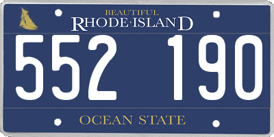 RI license plate 552190