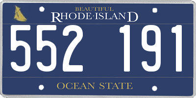 RI license plate 552191