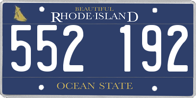 RI license plate 552192