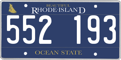 RI license plate 552193