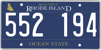 RI license plate 552194
