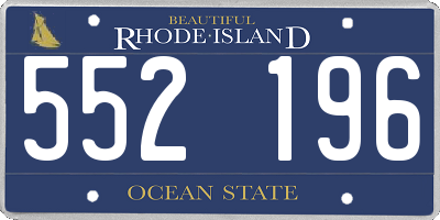 RI license plate 552196