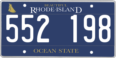 RI license plate 552198