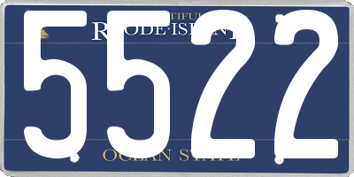 RI license plate 5522