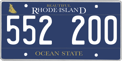 RI license plate 552200