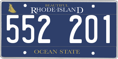 RI license plate 552201