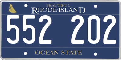 RI license plate 552202
