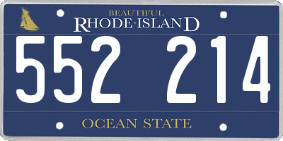 RI license plate 552214