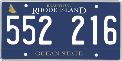 RI license plate 552216
