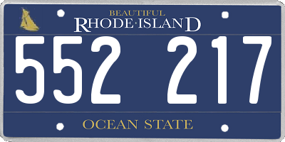 RI license plate 552217