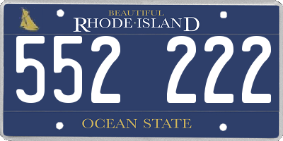 RI license plate 552222