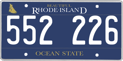 RI license plate 552226