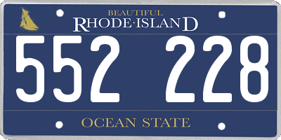 RI license plate 552228