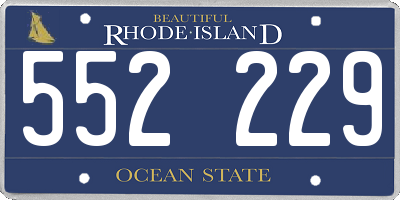 RI license plate 552229