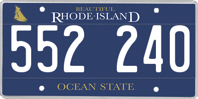 RI license plate 552240
