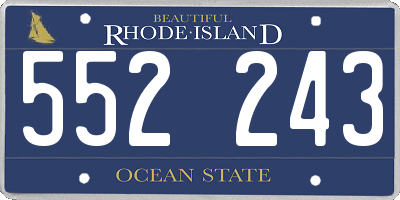 RI license plate 552243