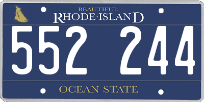 RI license plate 552244
