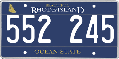 RI license plate 552245