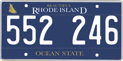 RI license plate 552246