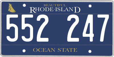 RI license plate 552247
