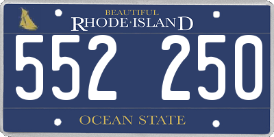 RI license plate 552250