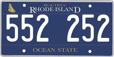 RI license plate 552252