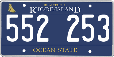 RI license plate 552253