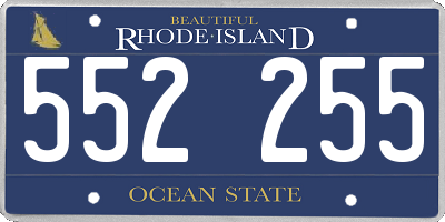 RI license plate 552255