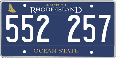 RI license plate 552257