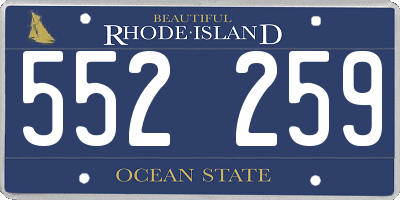 RI license plate 552259