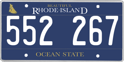 RI license plate 552267