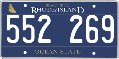 RI license plate 552269