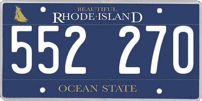 RI license plate 552270