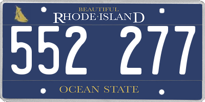 RI license plate 552277