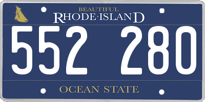 RI license plate 552280