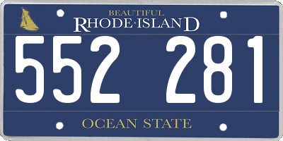 RI license plate 552281