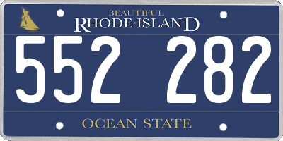 RI license plate 552282