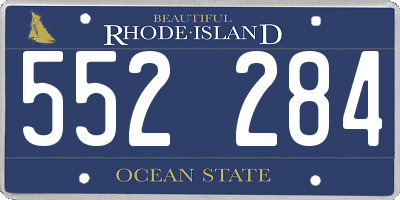 RI license plate 552284
