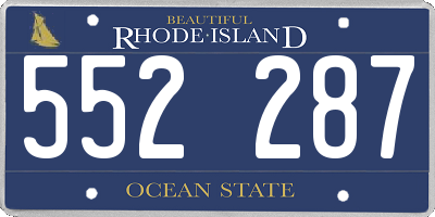 RI license plate 552287