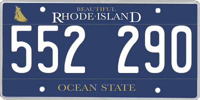 RI license plate 552290