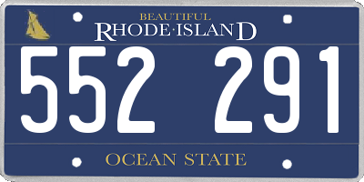 RI license plate 552291