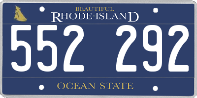 RI license plate 552292