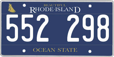 RI license plate 552298