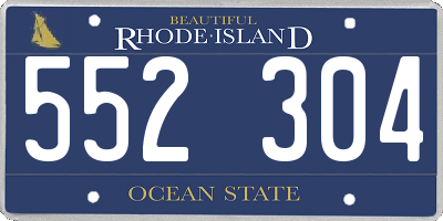 RI license plate 552304