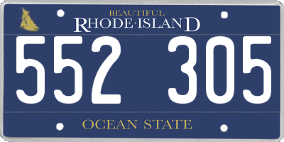RI license plate 552305