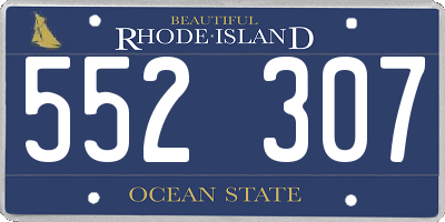RI license plate 552307