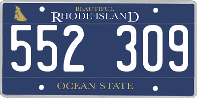 RI license plate 552309